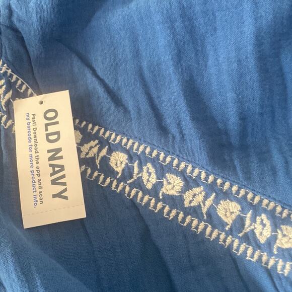 Old Navy rhapsody in blue Crinkle Crepe Maxi Swing Dress - Picture 10 of 12